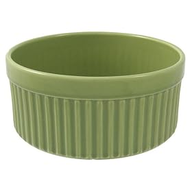 Chantal Ceramic 2-1 2-Quart Souffle Dish, Glossy Garden Green by Chantal