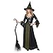California Costumes Women's Classic Witch Long Dress, Black/Green, X-Large