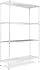 Alera Industrial Wire Shelving Starter Kit, 4 Shelves, 48w x 18d x 72h, Silver