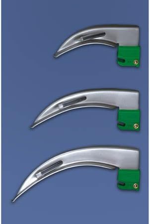 Sun-med Greenline/d Disposable Stainless Mac Laryngoscope Blade Mac #4 - Quantity 3