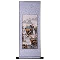 Waterfall Temple Wall Art Painting - Blue