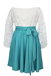 Strapless Lace Ruched Summer Off the Shoulder Skater Dress/Party Dress  With a Sash 