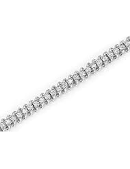 14kt Yellow Gold Diamond "S" Tennis Bracelet 1 ct TW
