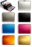 Executive Style Ogon Designs Large Multi-Colored PVC Aluminum Metal Outer Shell Wallet Card Case from Sweden