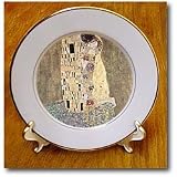 Famous Klimt Painting The Kiss - 8 Inch Porcelain Plate