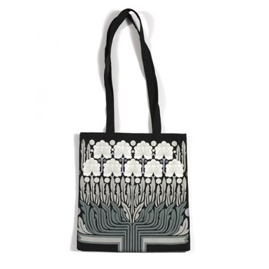 70's Green Floral Tote Bag