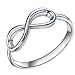 925 Sterling Silver Ring Infinity Knot Rings Enternity Wedding Band