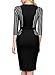 Miusol Women's Business V Neck Houndstooth-Print Optical Illusion Pencil Dress