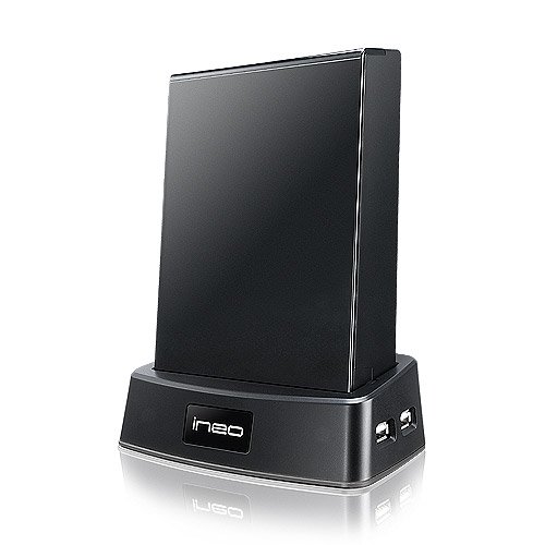 ineo I-NA314Ue, 2.5-Inch/3.5-Inch SATA Hard Drive Docking Station to USB 2.0/ eSATA with USB HUB Dust Protection Case (Black)