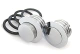2x HARLEY DAVIDSON CHROME BILLET POP-UP GAS CAP SET