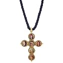 Faces of Mary Cross Necklace