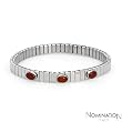 NOMINATION ITALY Made in Italy Majestic Three-stone Bracelet With Genuine CARNELIAN Crafted in Stainless steel. Total item weight 13.2g Length 7in