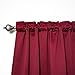 Best Home Fashion Thermal Insulated Blackout Curtains - Back Tab/ Rod Pocket - Burgundy - 52