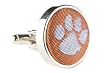 Clemson Cufflinks - Clemson University Orange Cufflinks with Tiger Paw Logo
