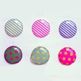 6pcs Small dots&Strips Designs Home Button Stickers for iPad ipod iphone