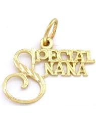 Special Nana Charm Diamond-Cut 14k Gold 15mm