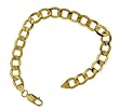 9ct Yellow Gold 200 Hollow 6Sided Curb Bracelet 21.5cm