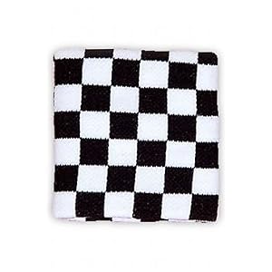 Black and White Checkered Knit Wristband