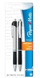 Paper Mate Design Retractable Medium Point Pens, 2 Arc Design Black Ink Pens
