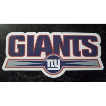 New York Giants Team Name NFL Car Magnet (Quantity of 1)
