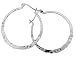 Italian Sterling Silver Hammer Finish Circle Hoop Earrings