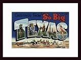 Greeting Card from Texas, Art Poster with Wood Frame, poster size: 20" x 16"
