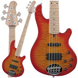 Lakland 5502 Skyline Deluxe Series 5 String Bass Cherry Sunburst  Rosewood Fingerboard