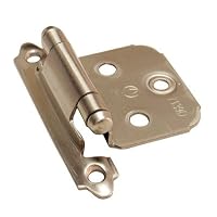 Amerock Decorative Self Closing Overlay Cabinet Door Hinge Satin Chrome