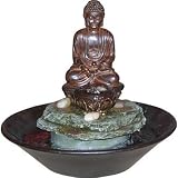 Indoor Fountains item: Seated Bronze Buddha Tabletop Fountain
