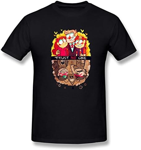 BBUYUXI Gravity Falls Dipper Pines Bill Cipher arts Kid's Crew Neck T Shirt black L