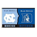 North Carolina Tar Heels/Duke Blue Devils 5' x 3' House Divided Flag