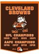 Cleveland Browns 24"x36" Wool Dynasty Banner - Football Sports Merchandise