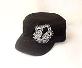 412H73OJrCL. SL160  Fleur De Lis Rhinestone Flattop Vintage Visor Cadet Hat cap E