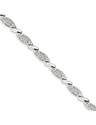 Sterling Silver Rhodium Plated Diamond Bracelet