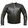 XR VENTED MOTORCYCLE LEATHER ARMOR JACKET Black
