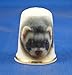 Porcelain China Thimble -- Ferret