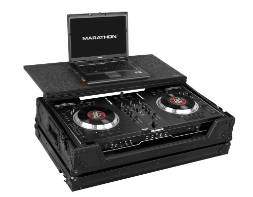Marathon Flight Road Blk Series Case MA-Ns7Ltblk To Hold 1 X Numark Ns7 Serato Itch Controller With Laptop Shelf