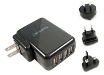 Lenmar ACUSB4 AC Travel Adapter for up to 4 USB Powered Devices (Black)