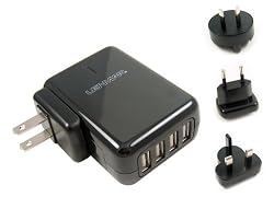 Lenmar ACUSB4 AC Travel Adapter for up to 4 USB Powered Devices (Black)
