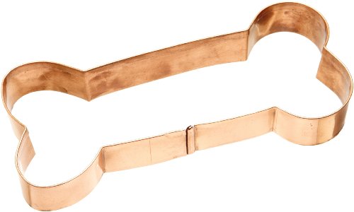 Old River Road Dog Bone Shape Cookie Cutter, Copper