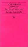 Jahrestage, 4 B�nde. Aus dem Leben von Gesine Cresspahl