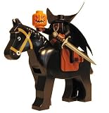 The Headless Horseman - LEGO Halloween Minifigure with Pumpkin Head (Jack-O-Lantern), Horse and Sword (The Legend of Sleepy Hollow)