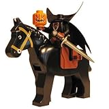 The Headless Horseman - LEGO Halloween Minifigure with Pumpkin Head (Jack-O-Lantern), Horse and Sword (The Legend of Sleepy Hollow)