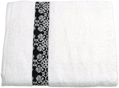 Silk Trimming Terry Bath Towel - Black Wallpaper