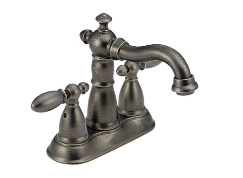 Delta 2555PT-216PT Victorian Double-Handle Centerset Lavatory Faucet with Metal Pop-Up, Aged Pewter