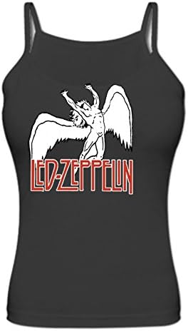 Solecompt Women's Fashion Led Zeppelin Swan Song Vintage Rock Concert Sleevery T-Shirt XXL Black
