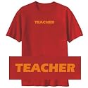 T-Shirt Red " Word Teacher " Occupations