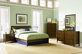 Jocelyn Platform 4PC Eastern King Size Bedroom Group in Natural Walnut Fini ....