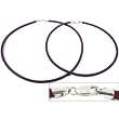 Rubber Cord Necklaces Purple 16" & 18" 2Pcs