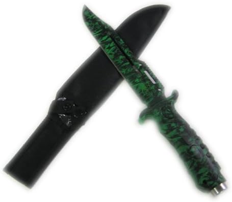 HUNTING SURVIVAL KNIFE GREEN CAMO